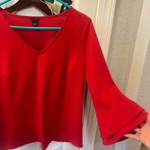 Ann Taylor Red Dress Shirt